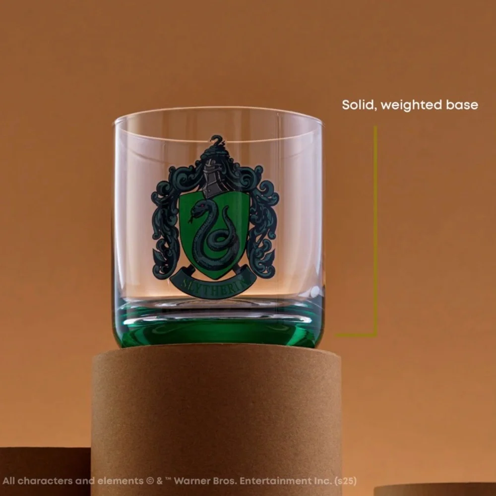 JoyJolt Harry Potter House Pride Short Drinking Glasses - Set of 4 NIB